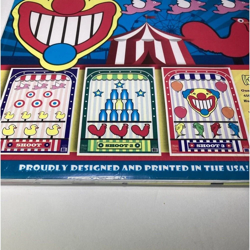 GunFun Carnival Series 9 Multicolor Paper Shooting Targets 23x35 in
